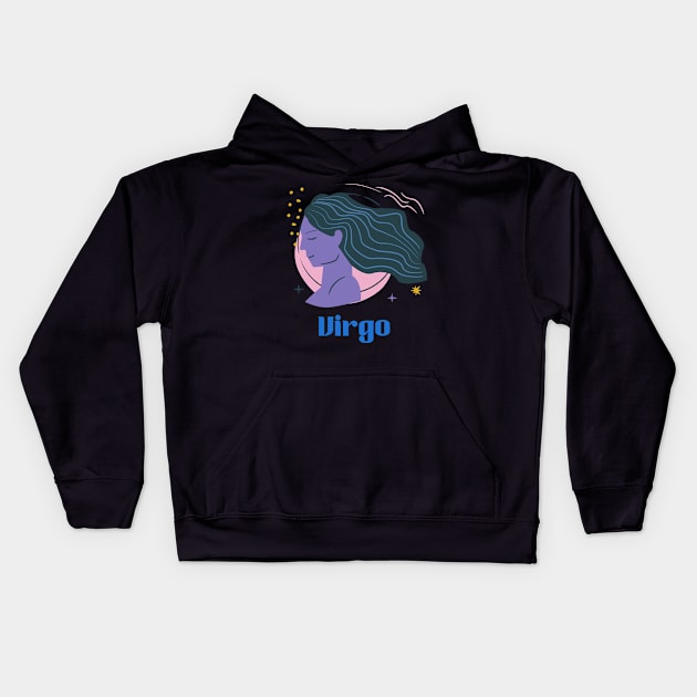 Zodiac Sign Virgo Kids Hoodie by Paul Andrew